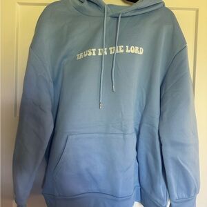 Inspirational Light Blue Hoodie